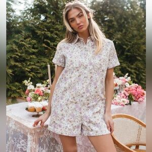 THE POST- Periwinkle Denim Romper